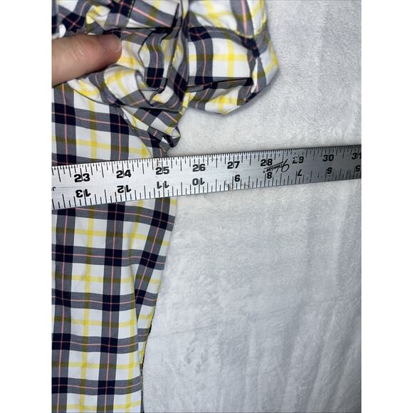 Columbia Super Bahama Plaid Fishing Shirt Short Sleeve Button Front Mens XL Blue - Picture 8 of 12